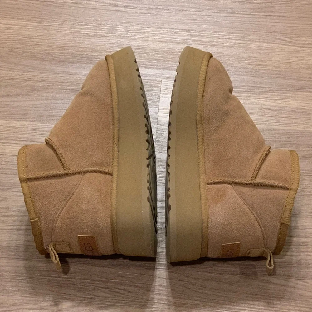 UGG Classic Ultra Mini Platform Boots in Chestnut Size 10 - Picture 12 of 16
